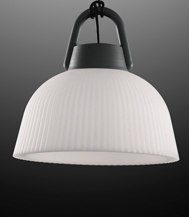 Lámpara colgante Kinké 37cm Gris Antracita, 6211, detalle campana.