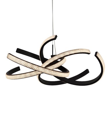 Lámpara de techo RING II negro 60cm Schuller