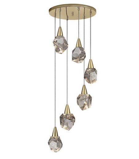 Lámpara AQUARIA oro 6 luces -Schuller