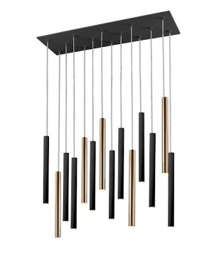 Lámpara techo LED VARAS 14L oro-negro dimable - Schuller