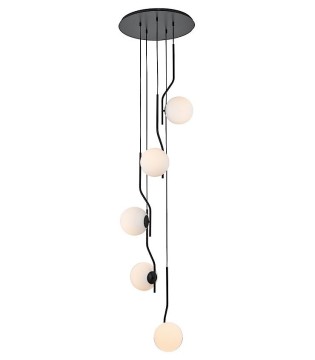 Lámpara Colgante Maui 5 Luces E27 Negro - ACB