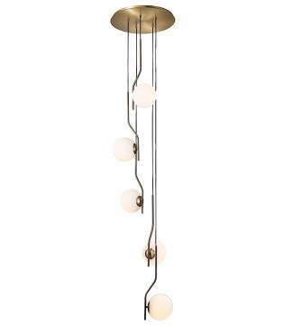 Lámpara Colgante Maui 5 Luces E27 Negro - ACB 2