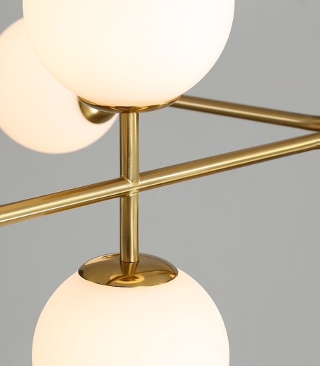 Detalle Lámpara de techo  DORIS 8L G9 oro viejo 95cm - ACB