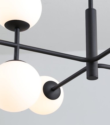 Detalle Lámpara colgante DORIS 8L G9 negro 95cm - ACB
