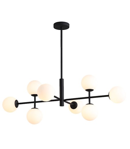 Lámpara colgante DORIS 8L G9 negro 95cm - ACB