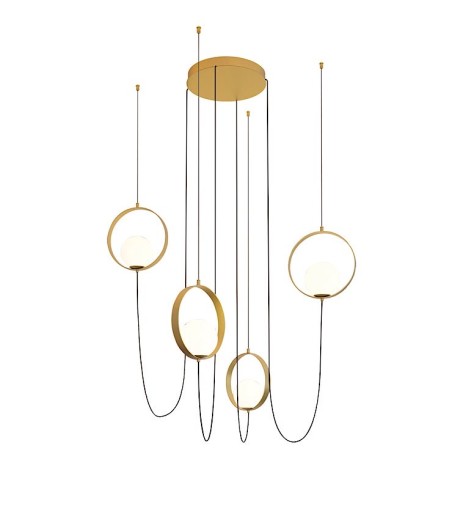 Halo, Lámpara de techo LED 4L 3000K Oro - ACB