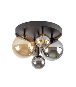 Plafon Dark 5 luces negro latón - Schuller