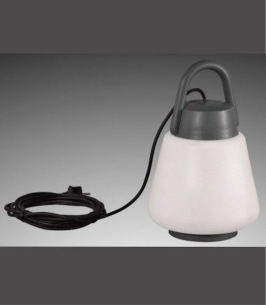 Colgante-Sobremesa Kinke 22cm Gris Antracita Mantra con enchufe, 6213