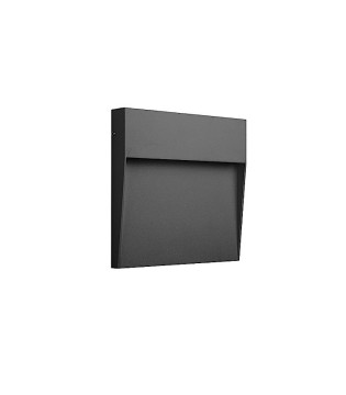 Aplique Señalizador Exterior BAKER 3w GRIS OSC. Cuadrado 7011 Mantra