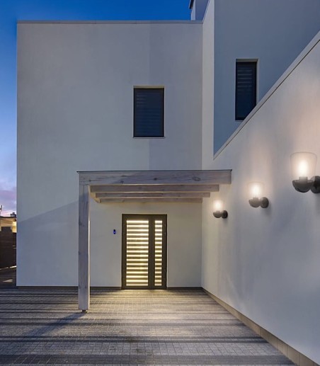 Imagen de ambiente Aplique exterior Nera 1 Luz E27 Negro IP44