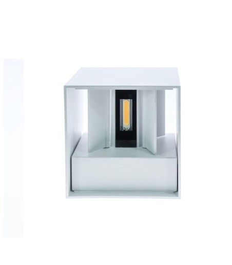 Aplique Cube blanco 2 haces de luz regulables 2x5W IP54