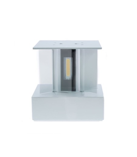Detalle Aplique Cube blanco 2 haces de luz regulables 2x5W IP54