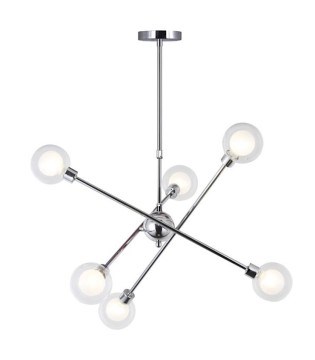Lámpara de techo Globo 6L G9 cromo