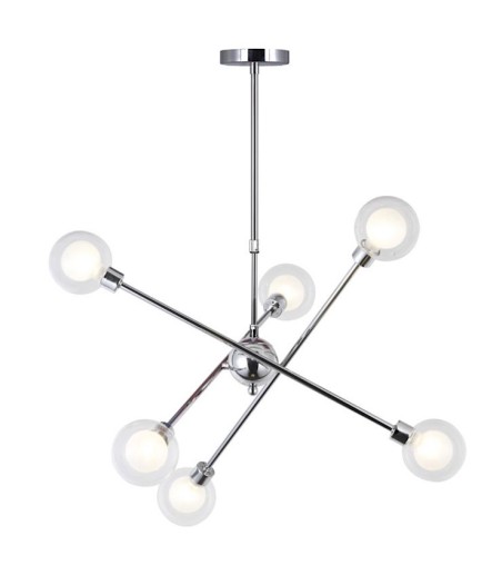 Lámpara de techo Globo 6L G9 cromo