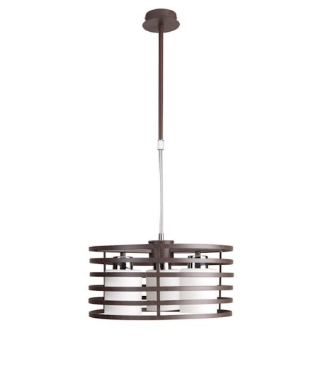 Lámpara de techo Cell/2 Wengue Redonda 3 Luces E27