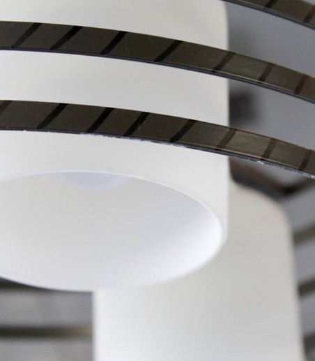 Detalle Lámpara de techo Cell/2 Wengue Redonda 3 Luces E27
