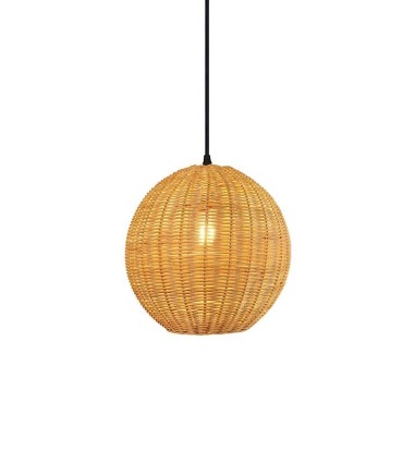 Lámpara de techo mimbre Dalia 28 - Ineslam A1718-280-NAT
