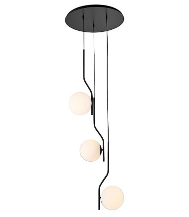 Lámpara Colgante Maui 3 Luces E27 Negro ACB
