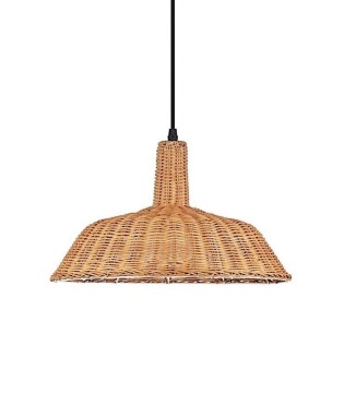 Lámpara colgante de mimbre natural Almez Ø47cm