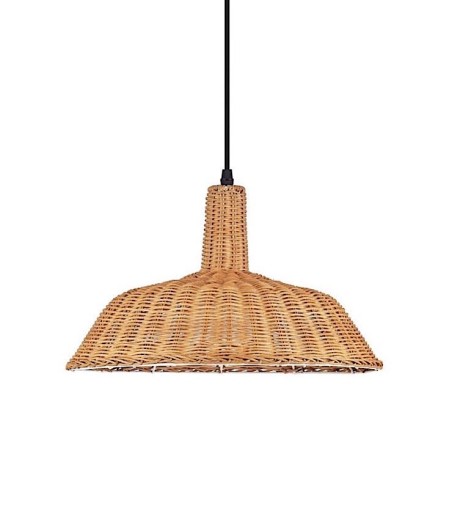 Lámpara colgante de mimbre natural Almez Ø47cm