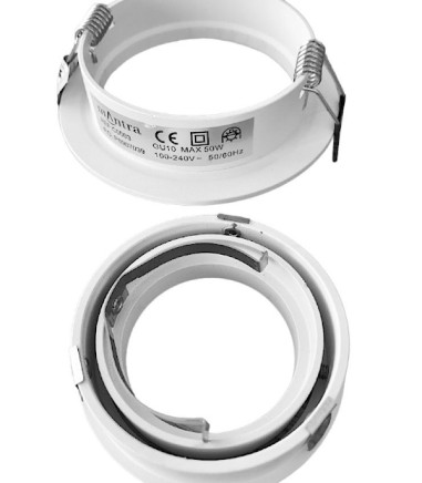 Despiece Empotrable Redondo Blanco BASIC Orientable C0003 Mantra