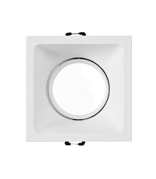 Aro Cuadrado Empotrable COMFORT GU10 Blanco Mate Mantra 2