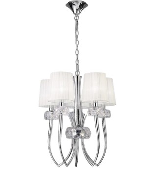 Lámpara LOEWE 5L E14 4632 cromo c/pantalla Mantra