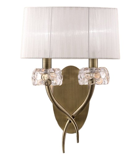 Aplique pared LOEWE 2L E14 4734 Cuero c/pantalla Mantra