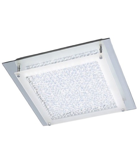 Plafón Crystal LED cuadrado 21W grande 4582 Mantra