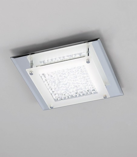 Plafón de techo Crystal LED cuadrado 18W mediano 4581 Mantra