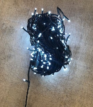 Tira 300 luces LED blanca 30m IP44 - Navidad