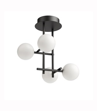 Lámpara de techo Cellar 4 Luces G4 negro 7633 - Mantra