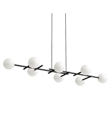 Lámpara de techo lineal Cellar 8 Luces G4 116cm negro 7631 - Mantra
