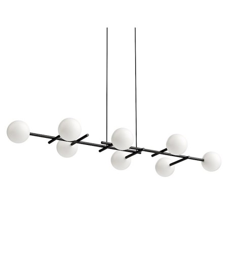Lámpara de techo lineal Cellar 8 Luces G4 116cm negro 7631 - Mantra