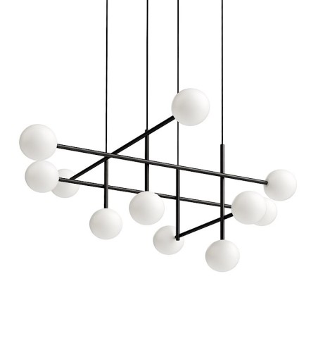 Lámpara de techo Cellar 11 Luces G4 negro 7630 - Mantra