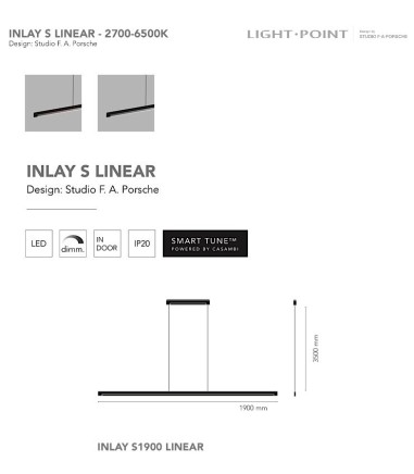 INLAY S1900 LINEAR 2700-6500K Smart -...