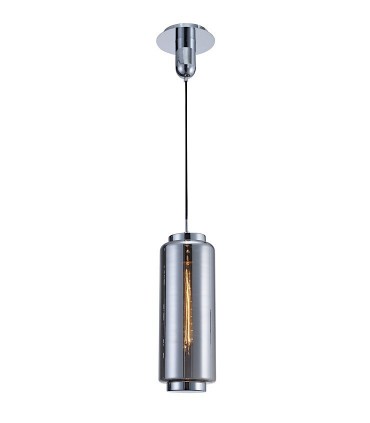 Lámpara colgante Jarras Pequeña 17cm cromo y grafito de Mantra, 6197