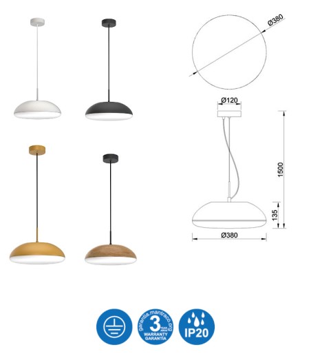 Características Lámparas colgantes de techo Kazz Ø38cm - Mantra