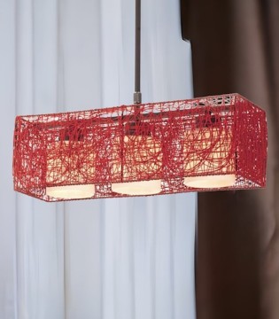 Lámpara de techo Alexandra rojo 3 luces E27 2