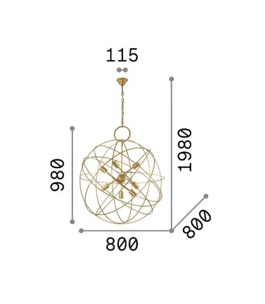Lámpara de techo Konse SP7 80cm - Ideal lux