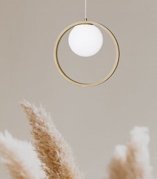 Lámpara techo madera colgante MD2416-NAT Ø39 - Ineslam 2