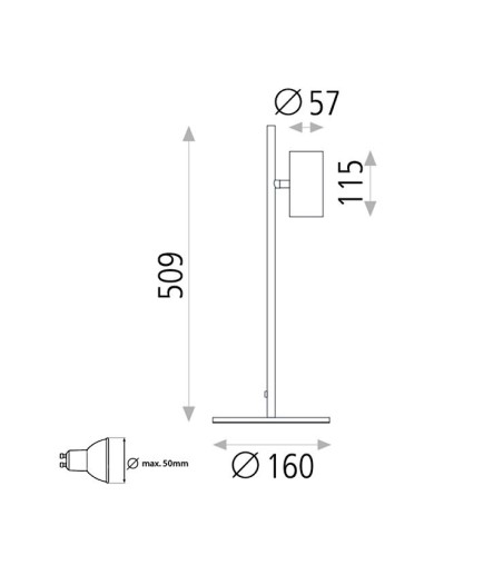 Lámpara de mesa Gina GU10 - ACB