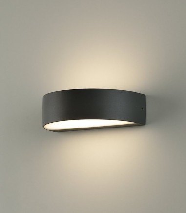 Aplique de pared Aysel LED 2L Antracita IP54 - ACB