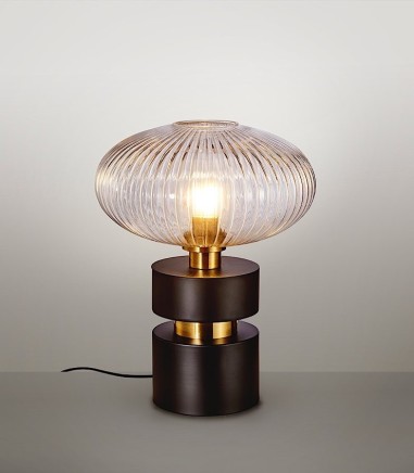 Lámpara de mesa NORMA 1 luz negro latón - Schuller