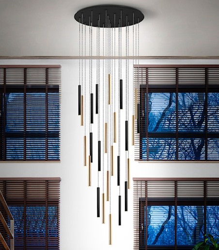Lámpara VARAS 25L oro-negro - Schuller