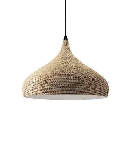 Lámpara colgante Clavel B1076-L cáñamo 43cm - Ineslam