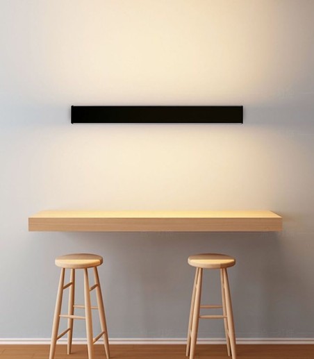 Aplique de pared fino WZ90 negro 90cm 30W 2700lm - Ineslam