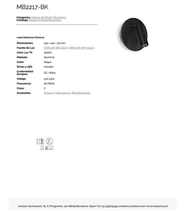Aplique de pared LED orientable doble...