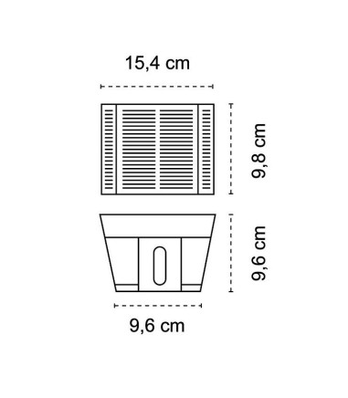 Dimensiones Aplique de exterior solar Vio LED IP54 120Lm 4000K