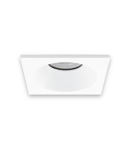 Foco empotrable GU10 cuadrado fijo blanco SH121 IP65 85mm